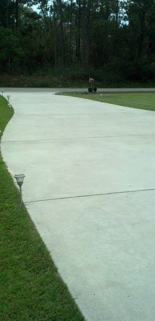 Driveway after pressure washing